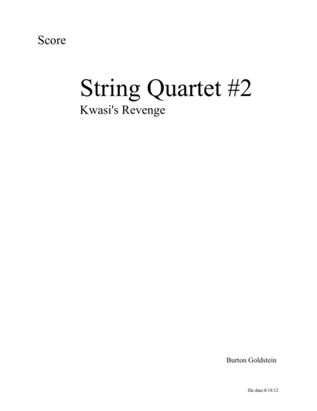 String Quartet #2 - Kwasi's Revenge image number null
