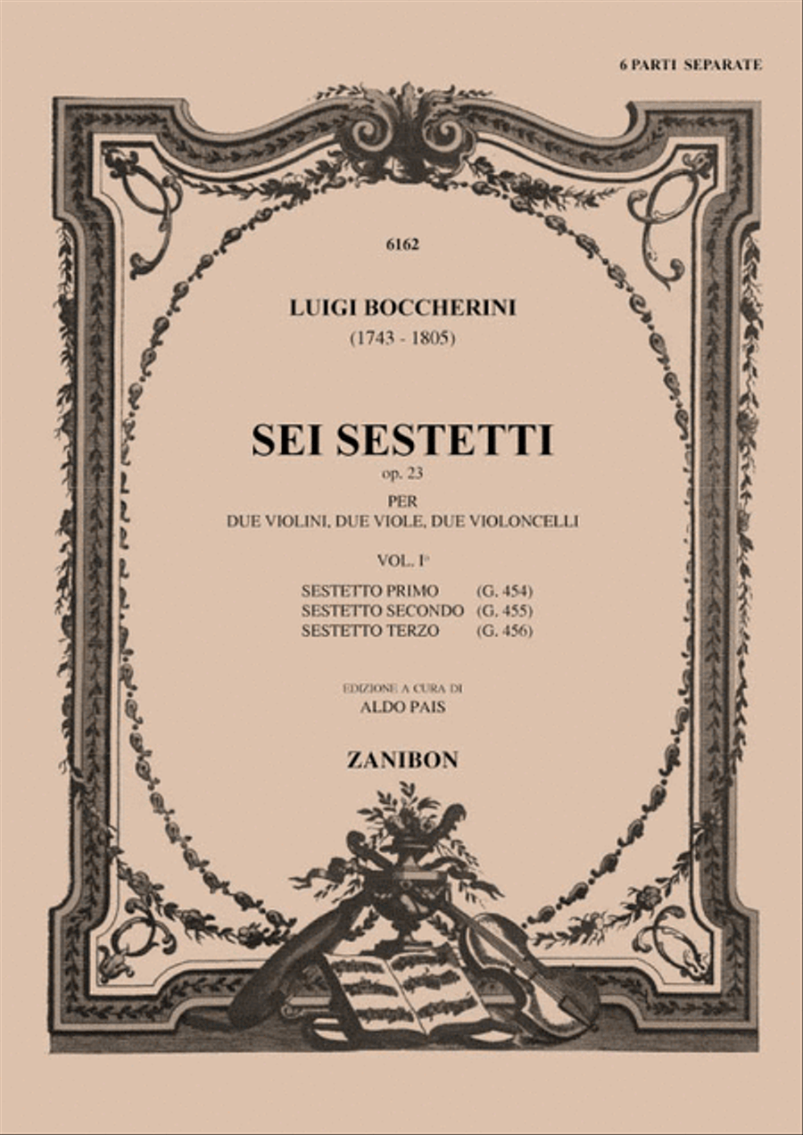6 Sestetti Op. 23 G.454 -455 -456,Op. 23- I Vol String Quartet scores gallery preview page 1