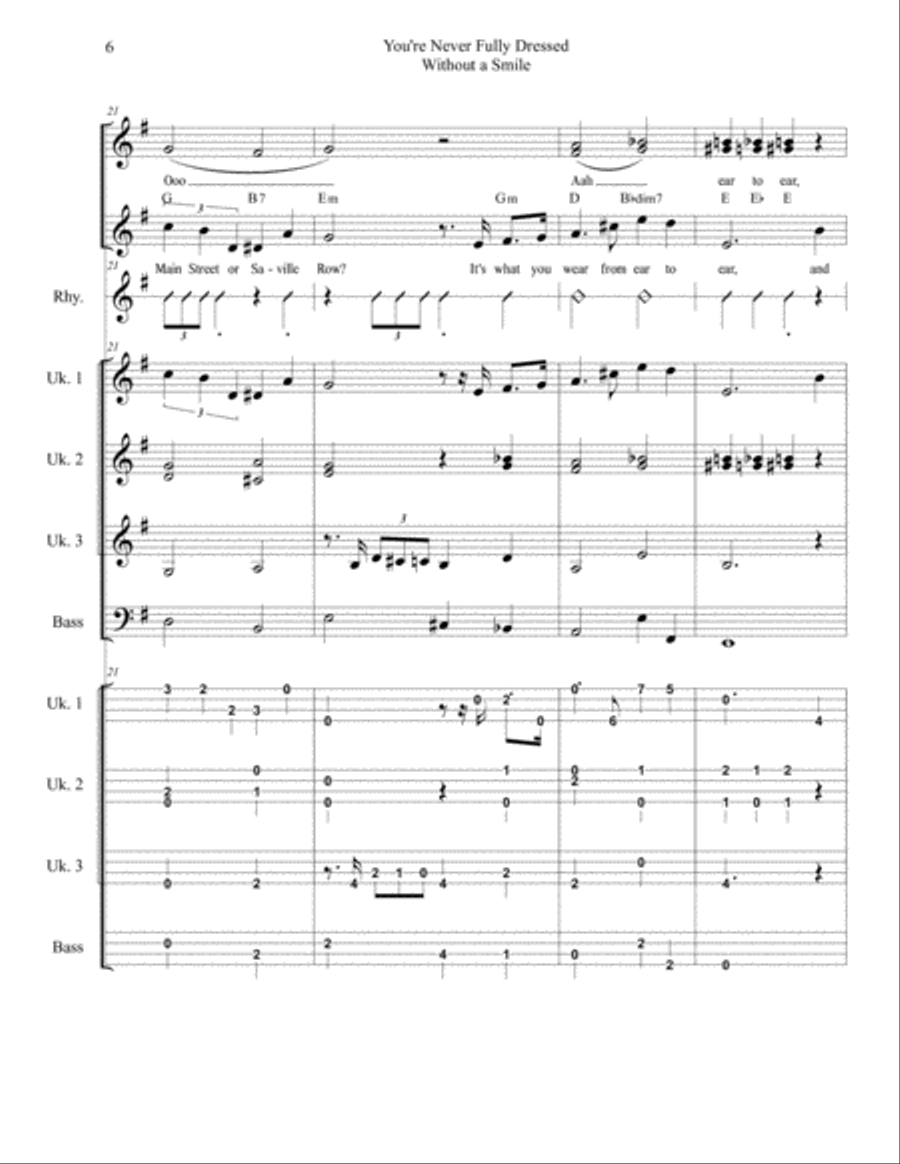 You're Never Fully Dressed Without A Smile Small Ensemble scores gallery preview page 6