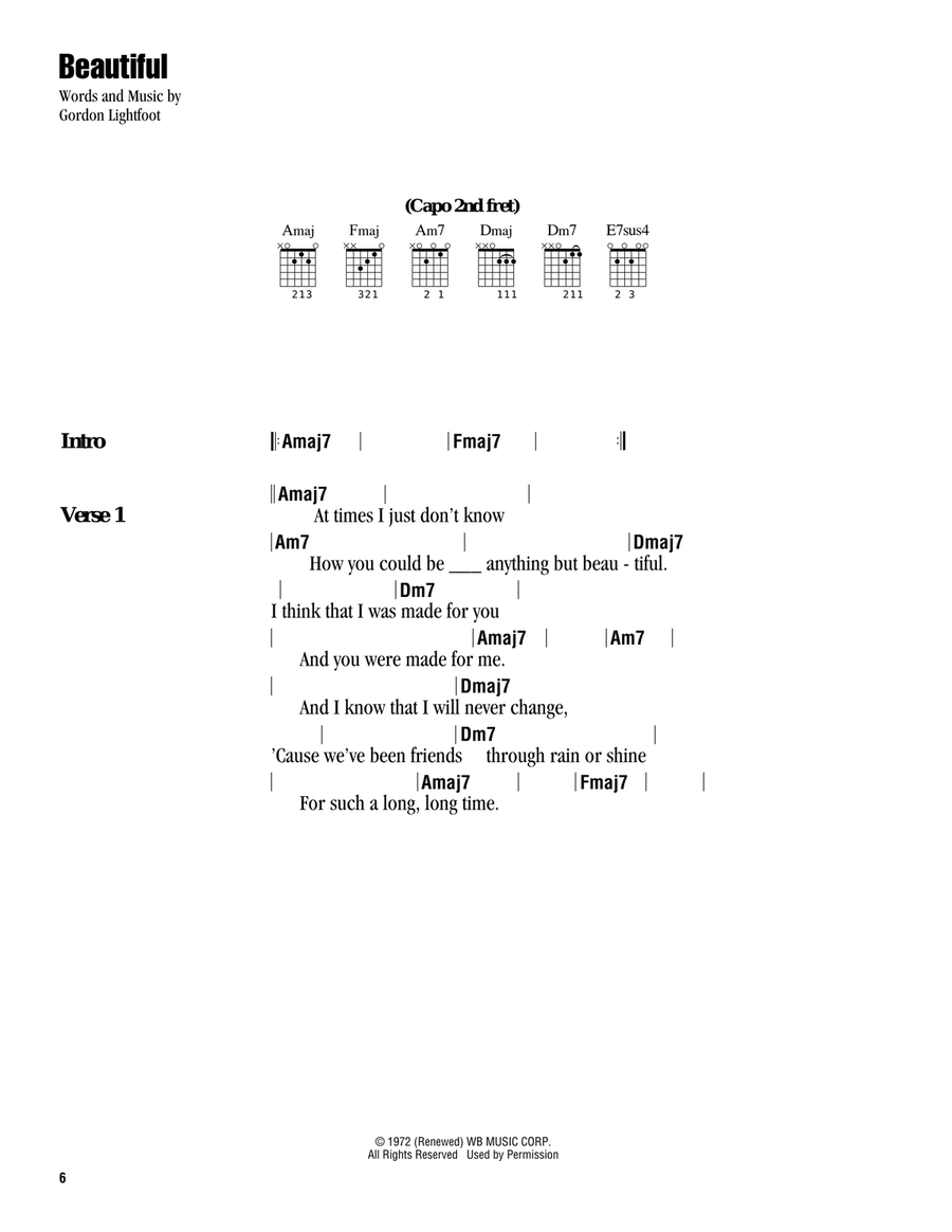 Beautiful Acoustic Guitar scores gallery preview page 1