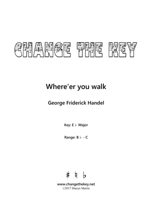Book cover for Where'er you walk - Eb Major