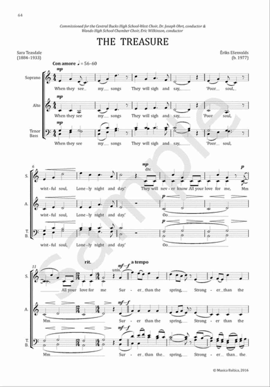 Choral Anthology 6 for Mixed Choir (SATB) 4-Part scores gallery preview page 6