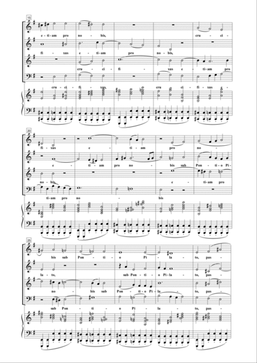 CRUCIFIXUS (16) - From Missa in B minor - BWV 232 4-Part scores gallery preview page 2