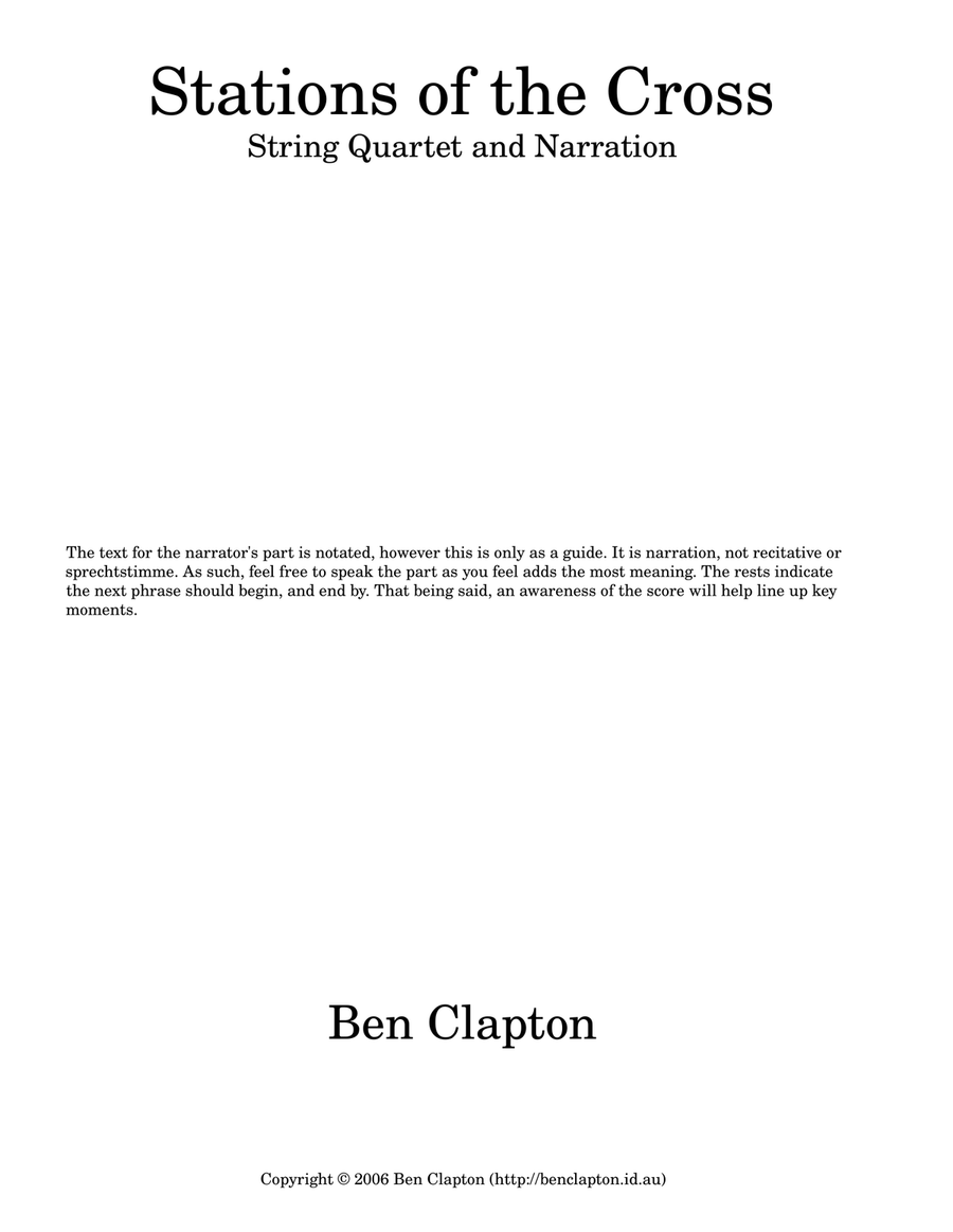Stations of the Cross String Quartet scores gallery preview page 1