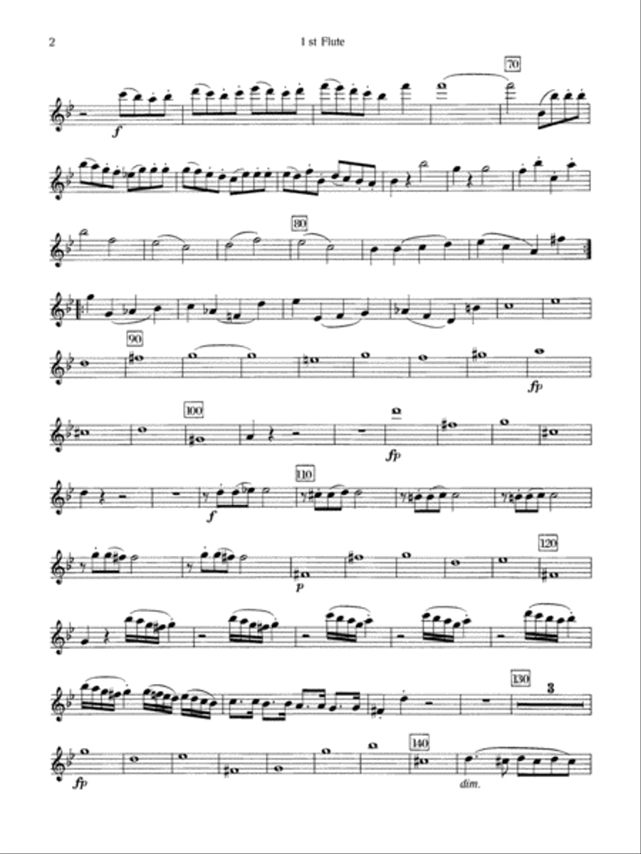Mozart's Symphony No. 25 in G Minor, 1st & 2nd Movements: Flute Full Orchestra scores gallery preview page 2