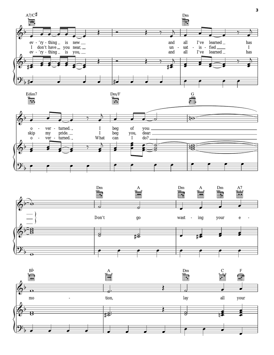 Lay All Your Love On Me Lay All Your Love On Me Piano, Vocal, Guitar scores gallery preview page 3