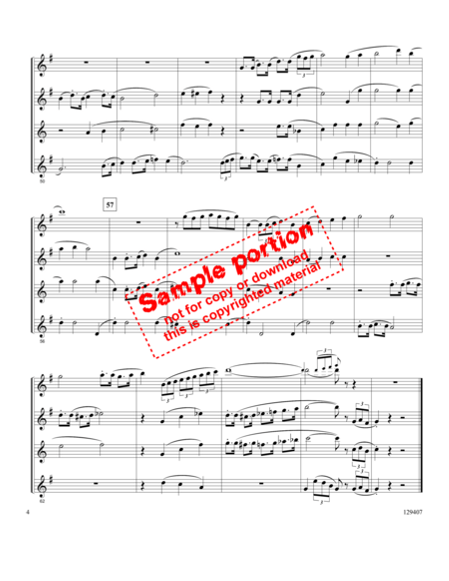 I Want To Be There Saxophone Quartet scores gallery preview page 3