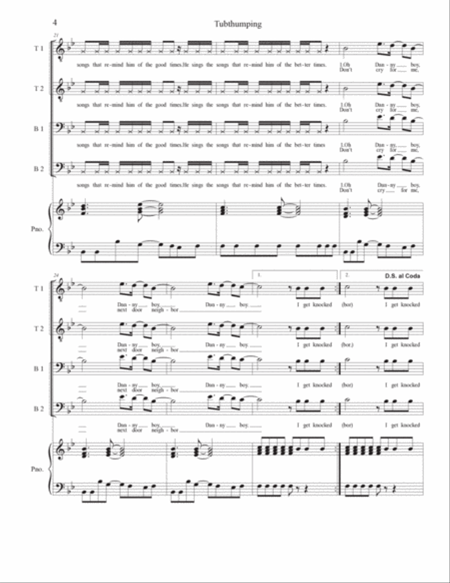 Tubthumping Tubthumping TTBB scores gallery preview page 4