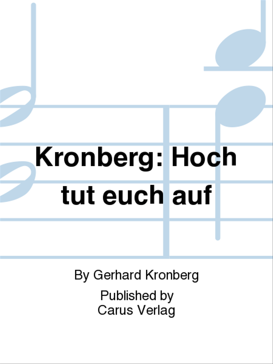 Kronberg: Hoch tut euch auf Score scores gallery preview page 1