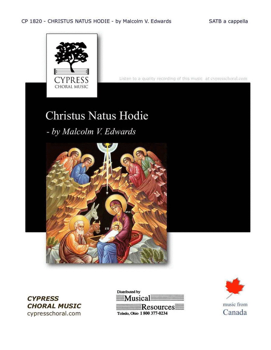 Christus Natus Hodie 4-Part scores gallery preview page 1