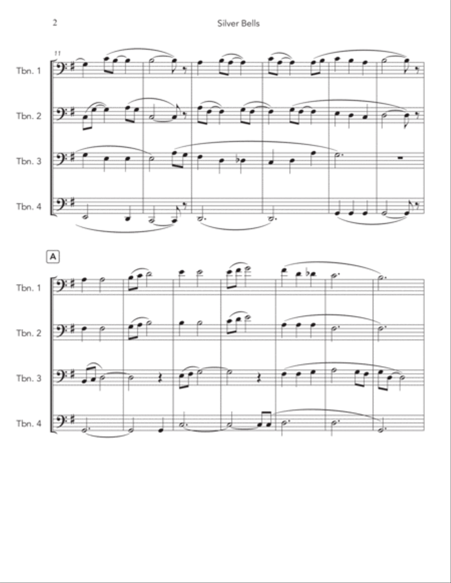 Silver Bells Brass Quartet scores gallery preview page 2