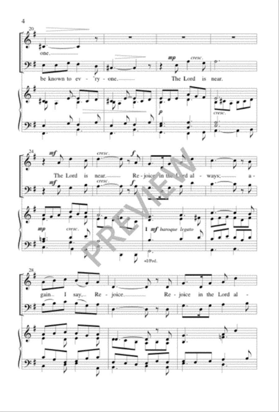 Rejoice in the Lord Always 3-Part scores gallery preview page 4