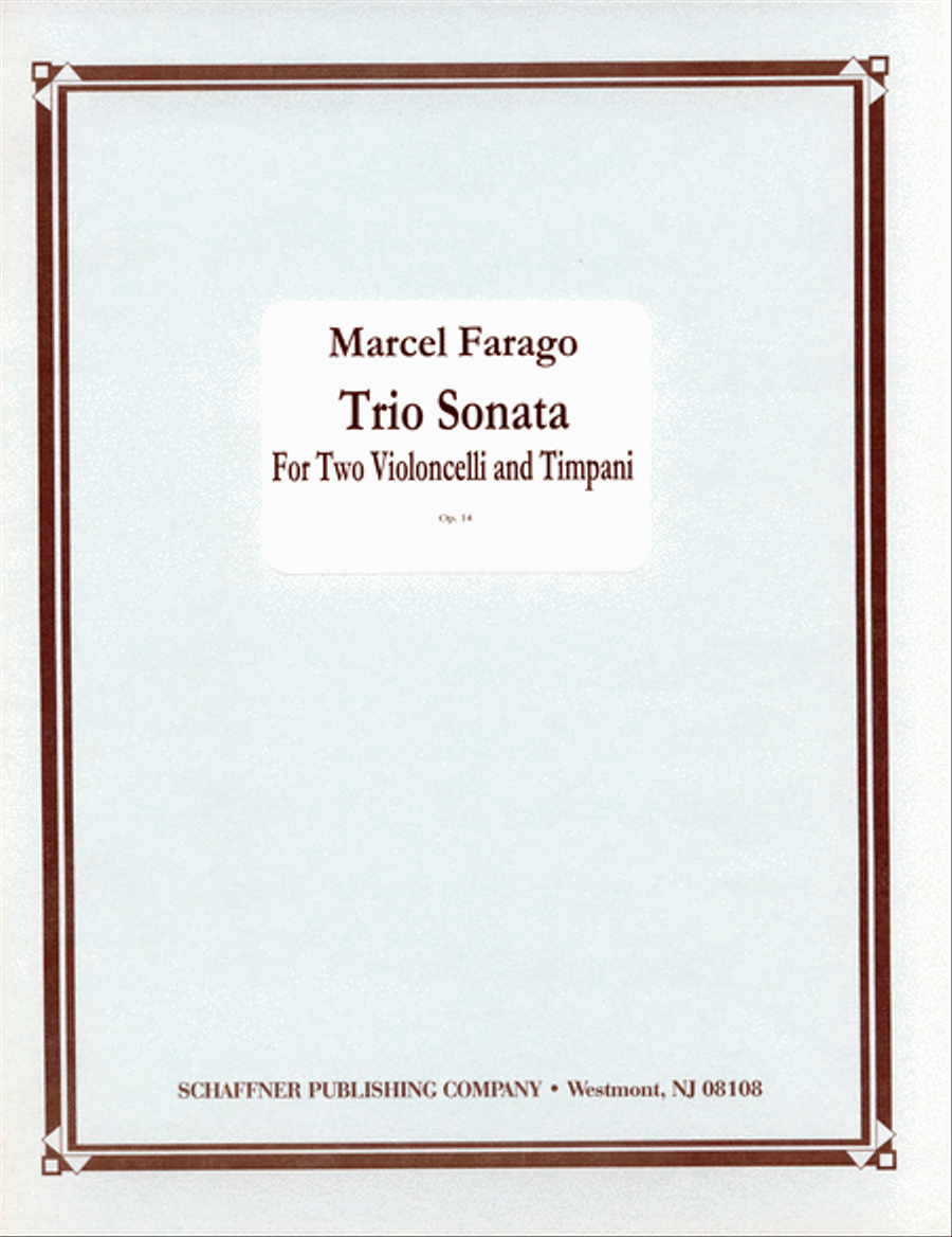 Trio Sonata, Op. 14 Trio Sonata, Op. 14 Cello scores gallery preview page 1
