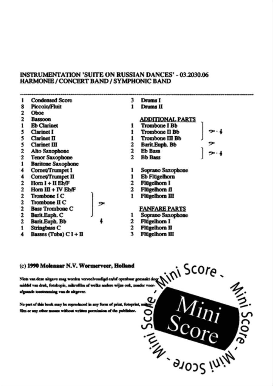 Suite on Russian Dances Fanfare Band scores gallery preview page 4