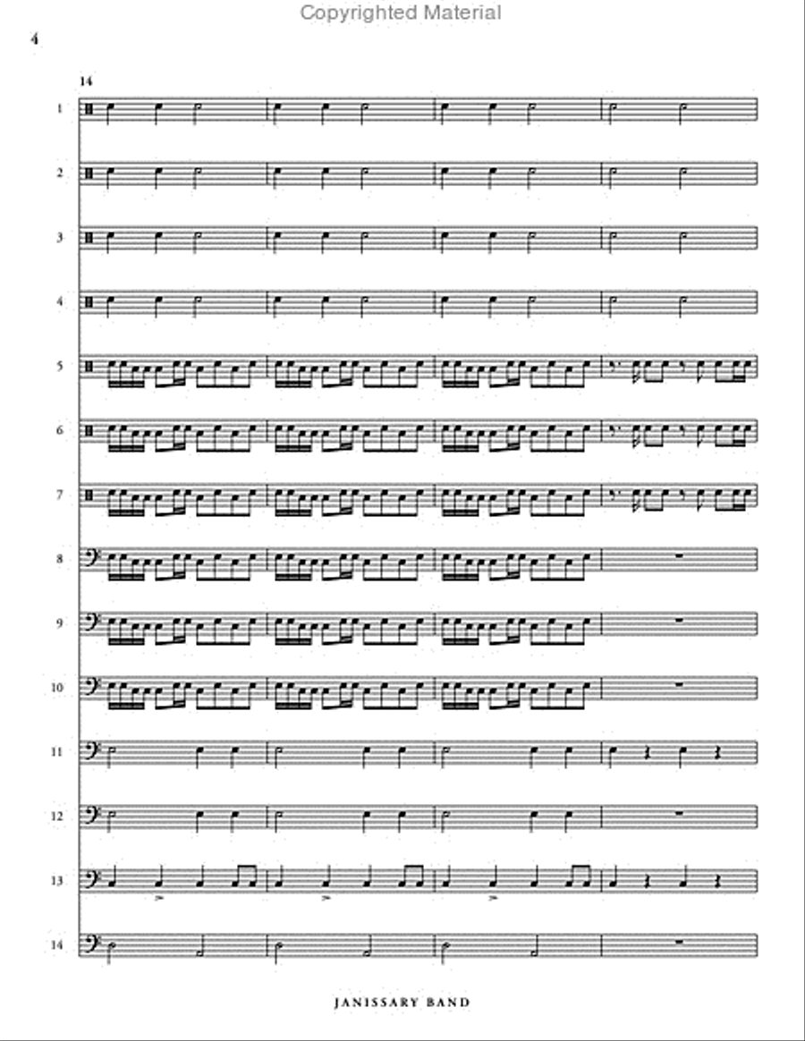Janissary Band Percussion Ensemble scores gallery preview page 5