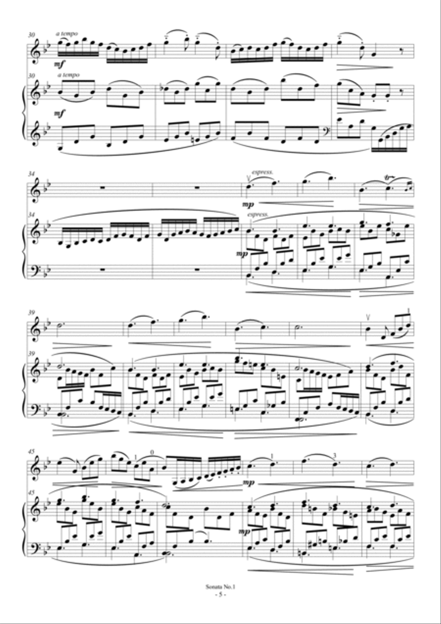Violin Sonata No.1 Violin Solo scores gallery preview page 5