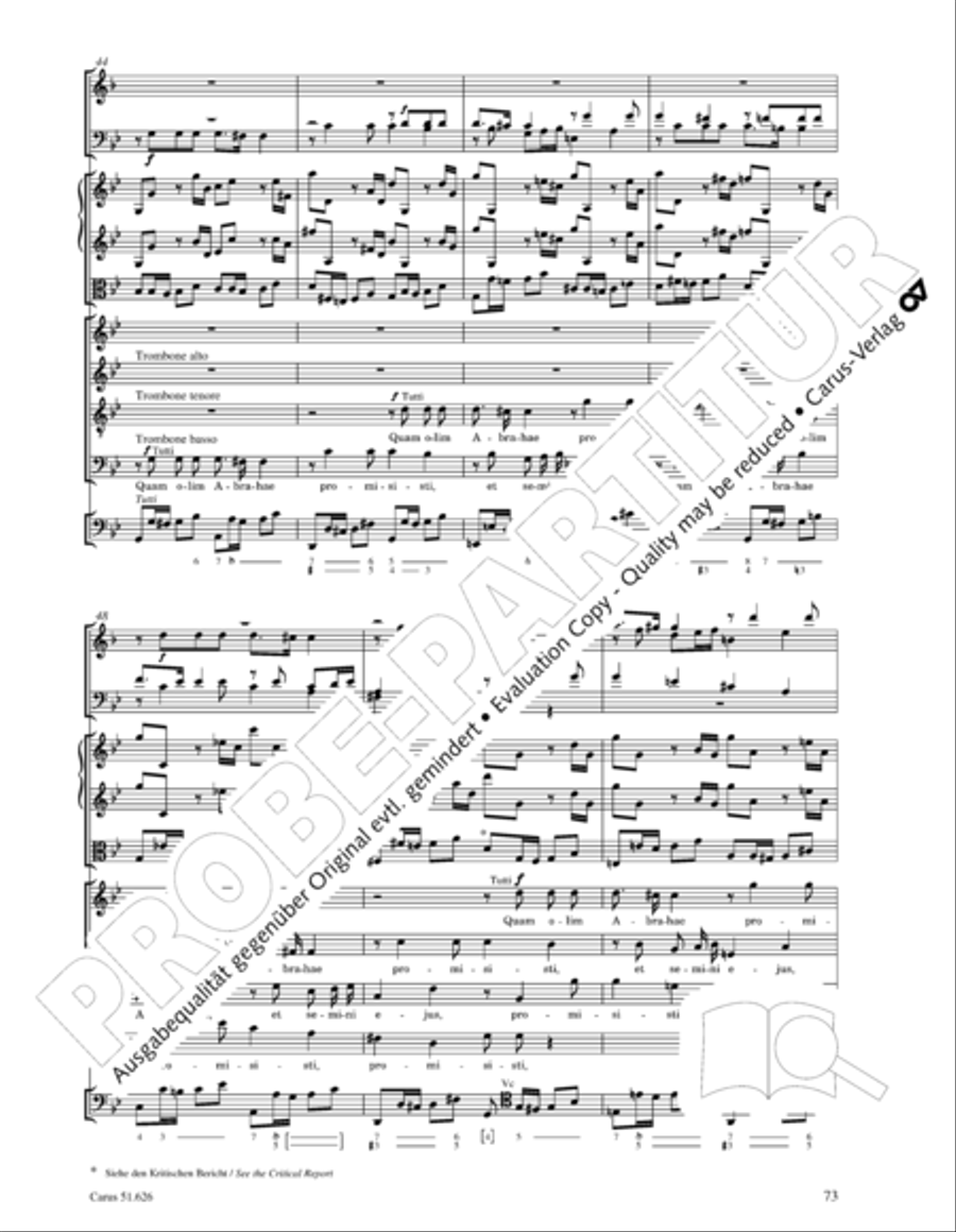 Missa longa in C major (Missa longa in C) 4-Part scores gallery preview page 85