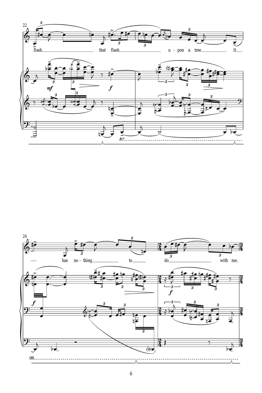 Nobody Comes (for low voice and piano) Piano, Vocal scores gallery preview page 6