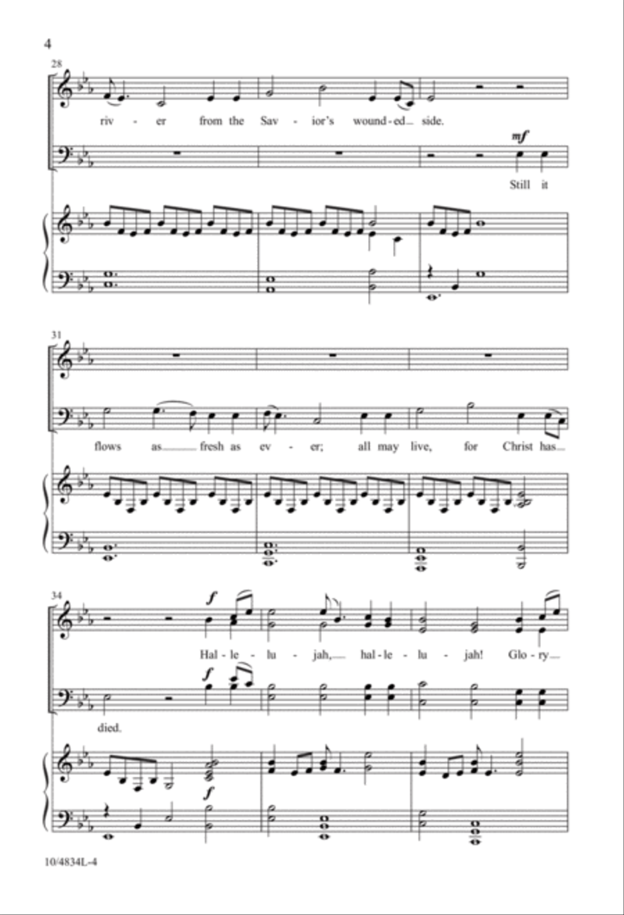 Glory to the Risen Lamb! Glory to the Risen Lamb! 4-Part scores gallery preview page 4