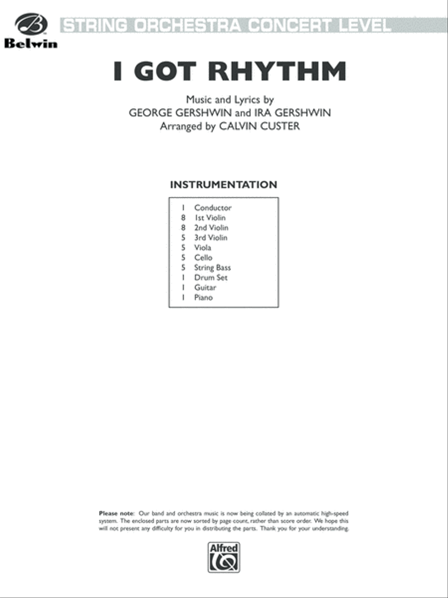 I Got Rhythm String Orchestra scores gallery preview page 2