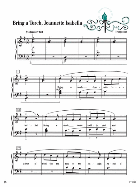 Level 3A - Christmas Book by Nancy Faber Piano Method - Sheet Music