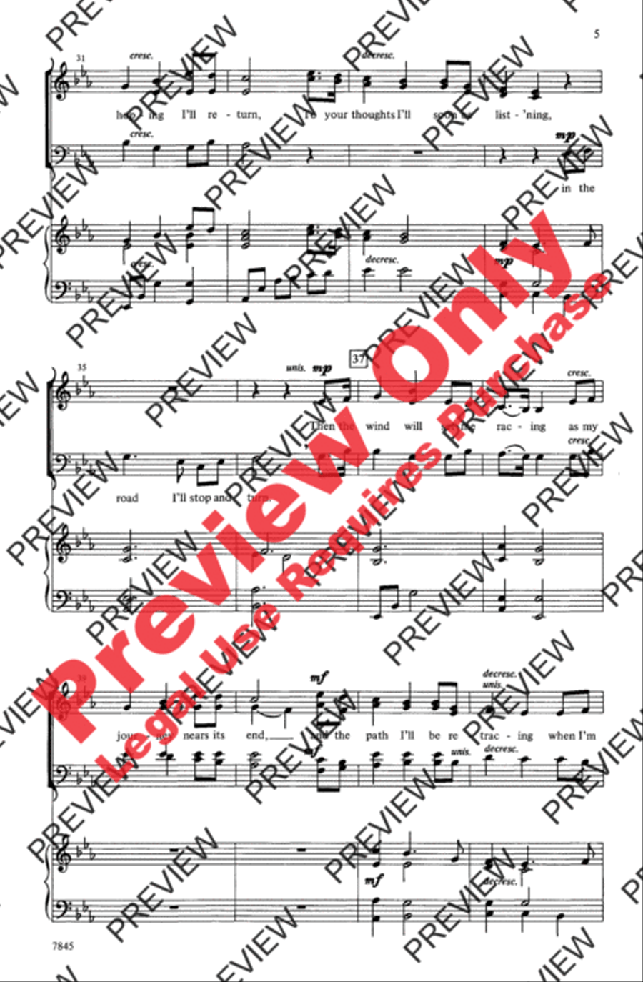 Homeward Bound 4-Part scores gallery preview page 5
