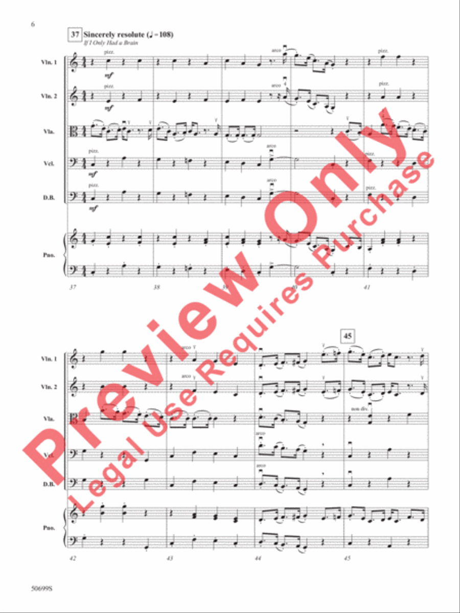 Highlights from The Wizard of Oz String Orchestra scores gallery preview page 7