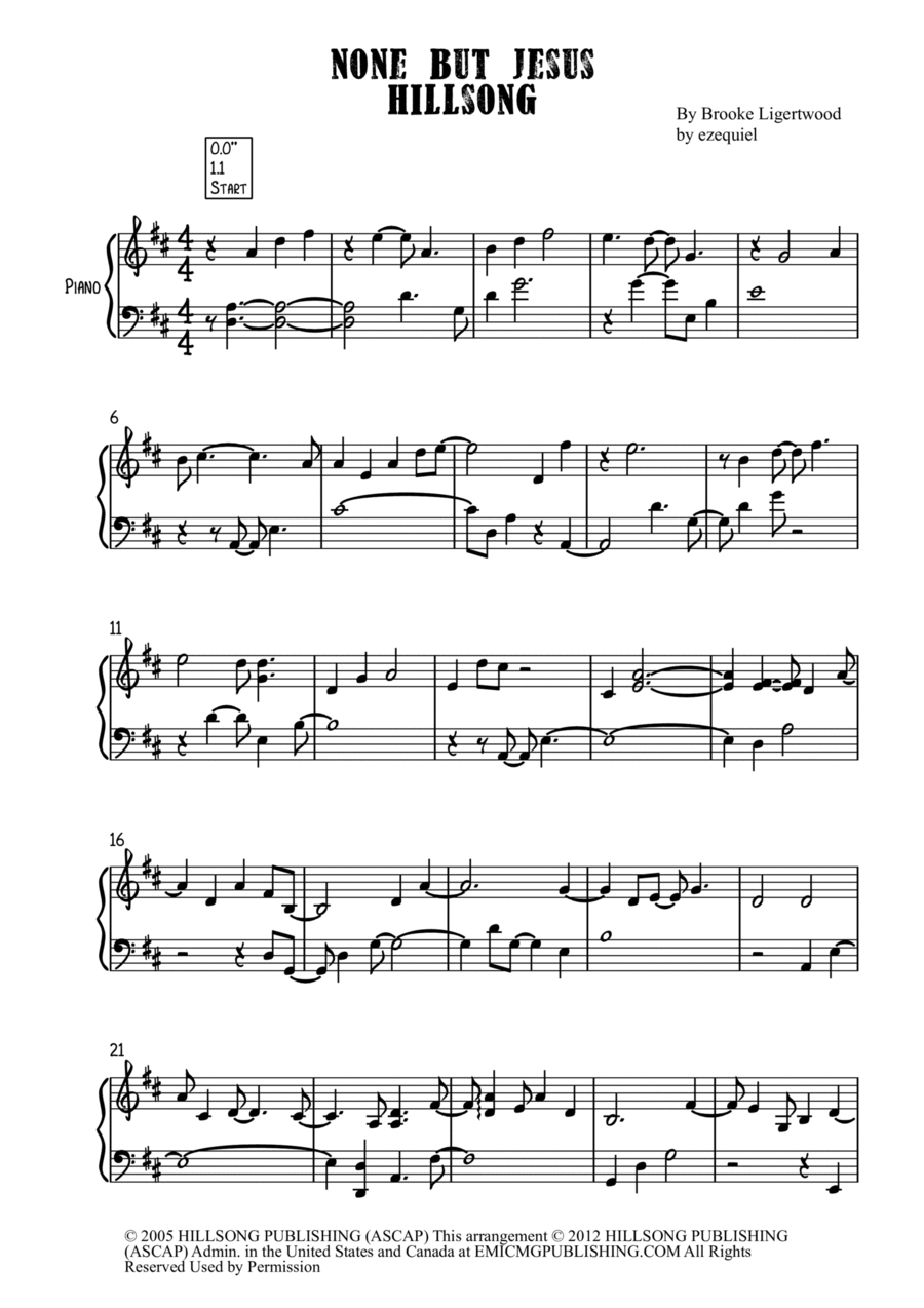 None But Jesus None But Jesus Piano, Vocal, Guitar scores gallery preview page 1
