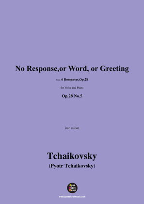 Book cover for Tchaikovsky-No Response,or Word,or Greeting,in c minor,Op.28 No.5