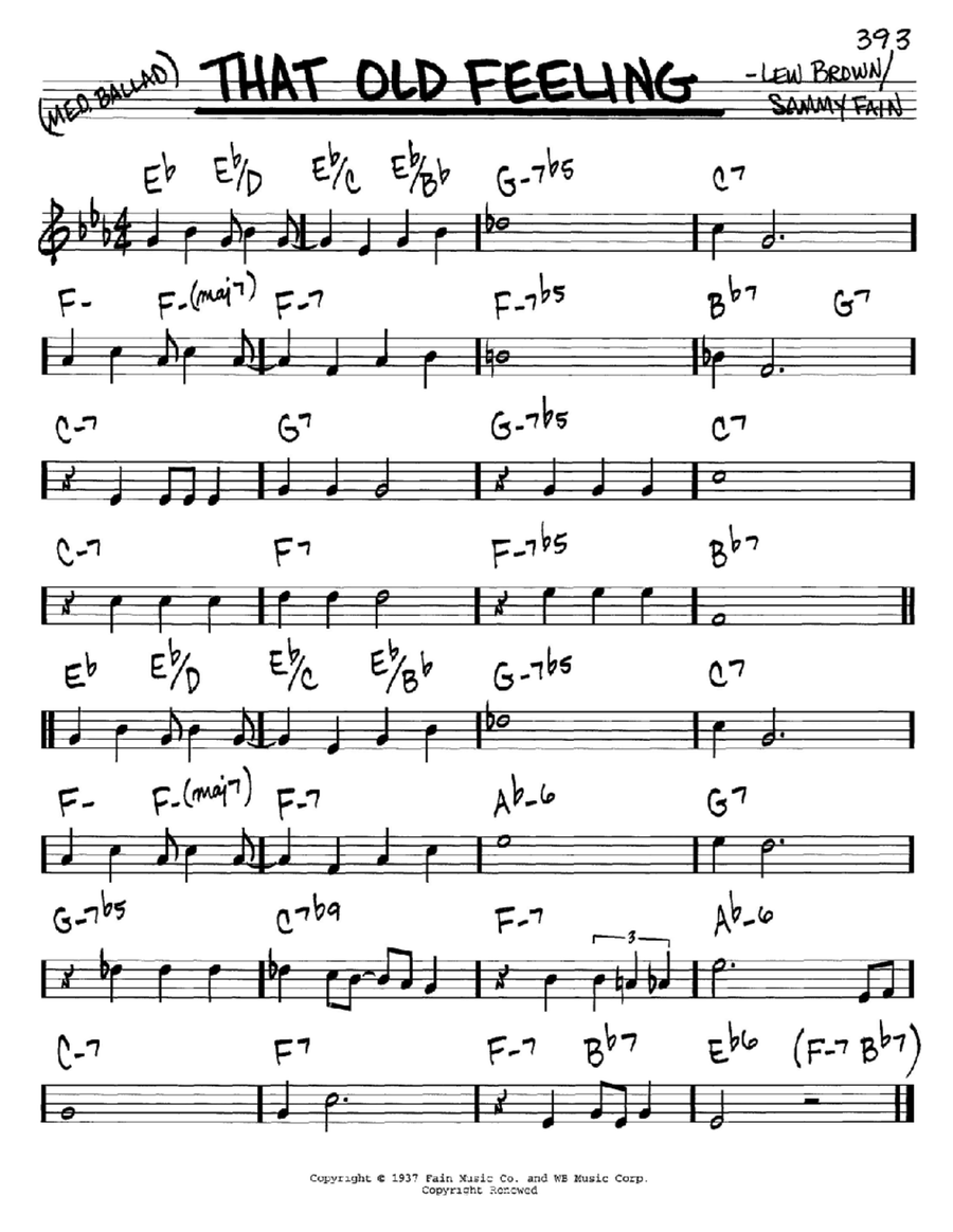 That Old Feeling C Instrument scores gallery preview page 1
