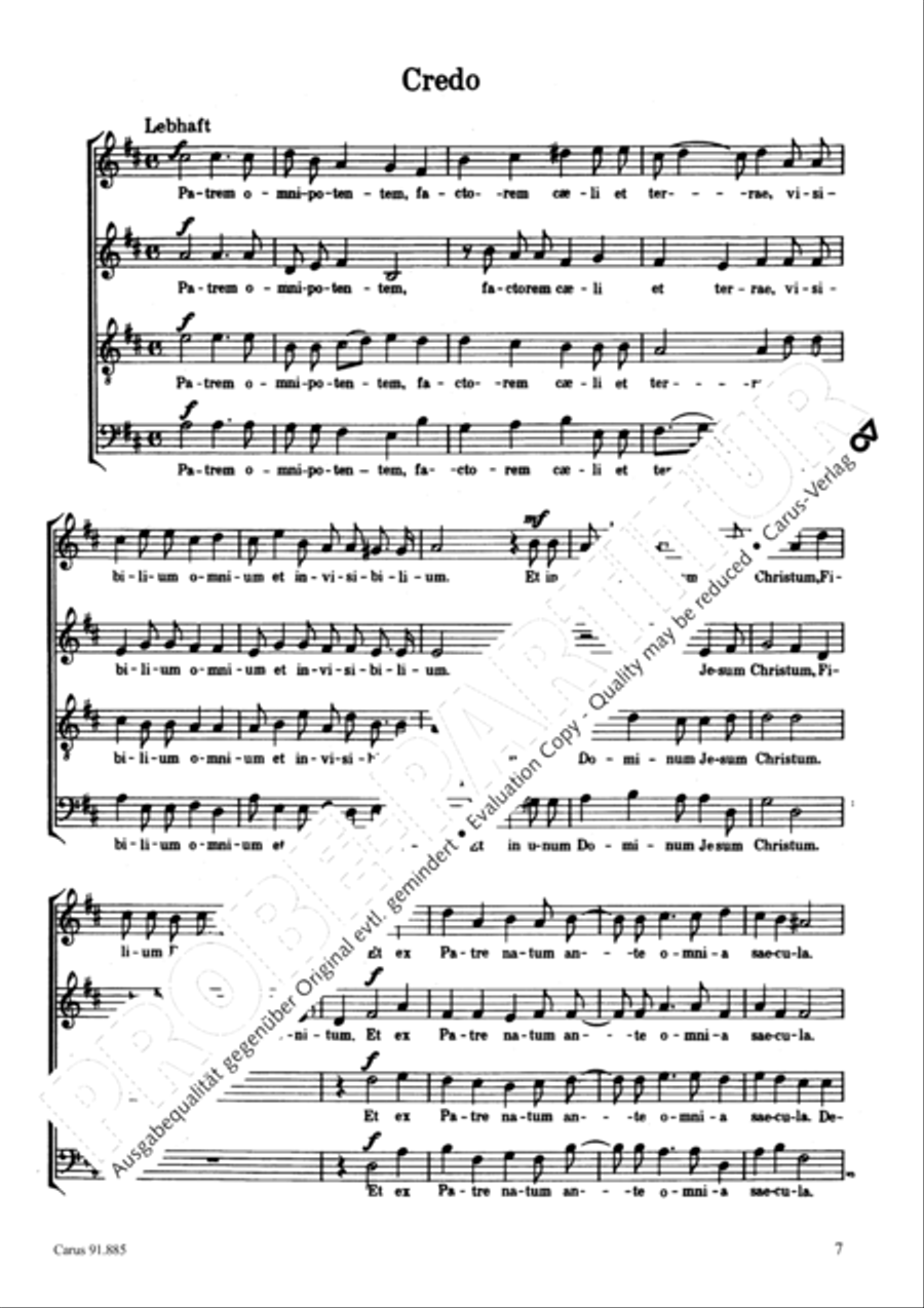 Missa brevis in D minor Missa brevis in D minor 4-Part scores gallery preview page 8