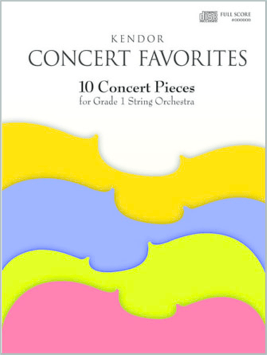 Kendor Concert Favorites , Volume 1 (Score) - with MP3s String Orchestra scores gallery preview page 1