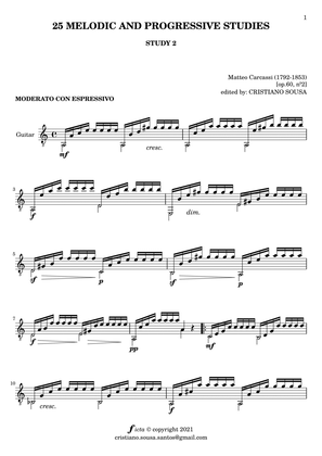 STUDY nº 2 op. 60 [ by Matteo Carcassi ]: guitar solo (No fingerings, neither marks)