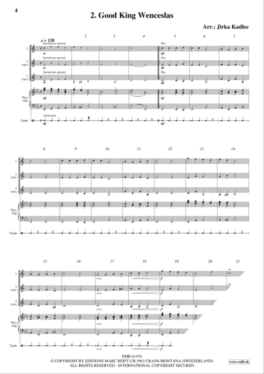 12 Easy Christmas Songs Brass Duet scores gallery preview page 4