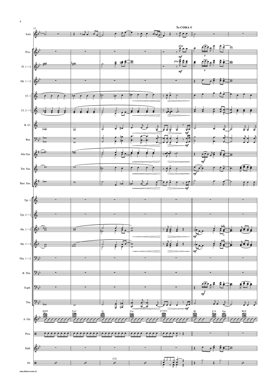 Tears In Heaven Concert Band scores gallery preview page 4