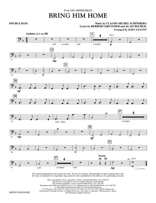 Bring Him Home (from Les Miserables) (arr. John Leavitt) - Double Bass