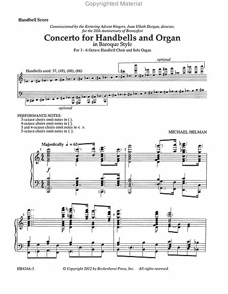 Concerto For Handbells And Organ image number null