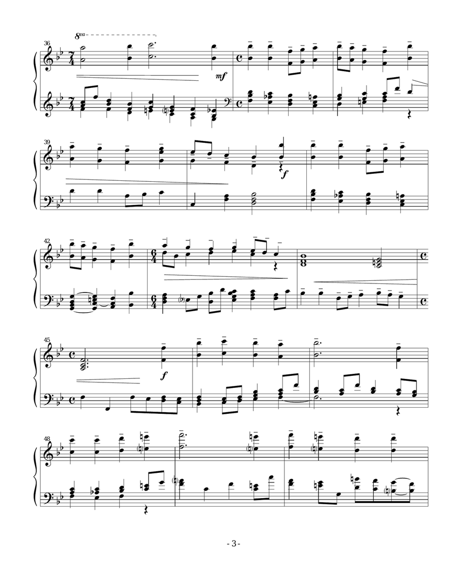 A Mighty Fortress is Our God Piano Solo scores gallery preview page 3