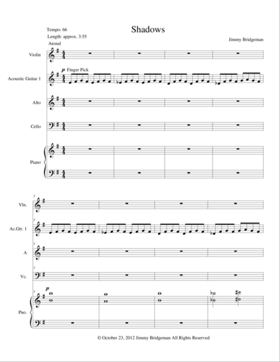 Shadows Full Orchestra scores gallery preview page 1