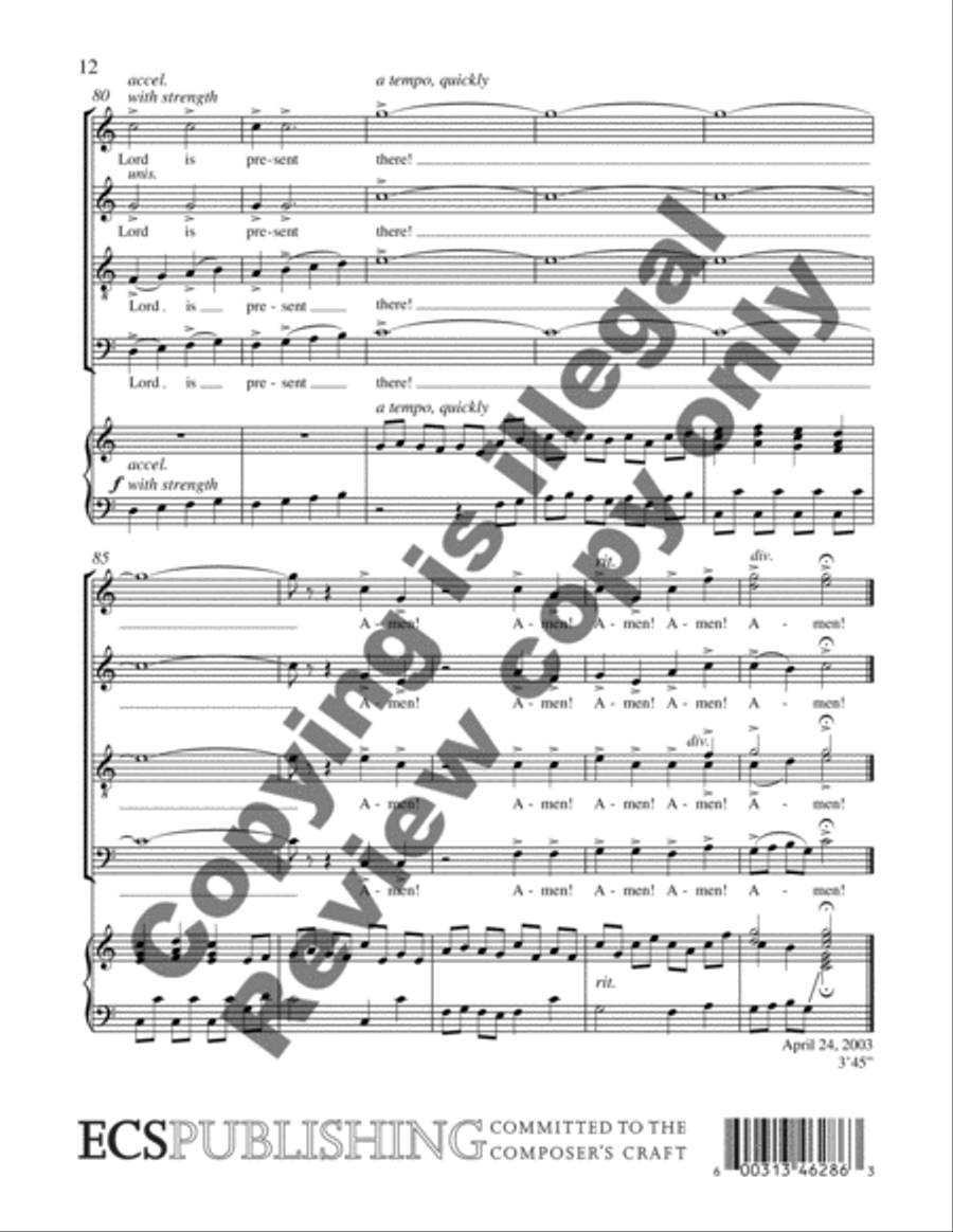 A Song of Praise 4-Part scores gallery preview page 12