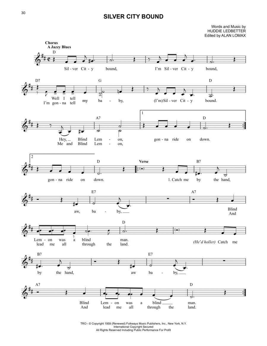 Silver City Bound Piano scores gallery preview page 1