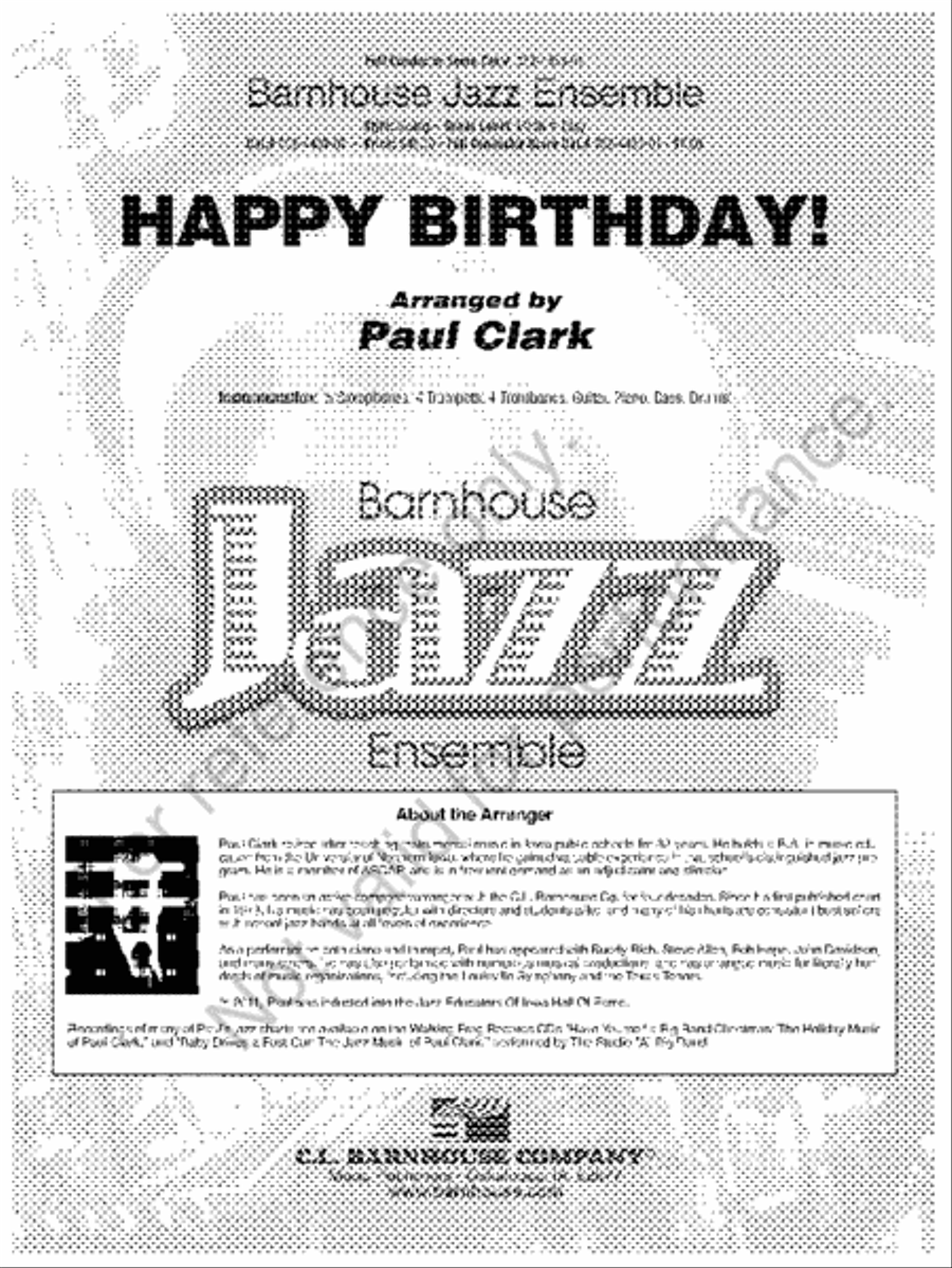 Happy Birthday Jazz Ensemble - Sheet Music page 2