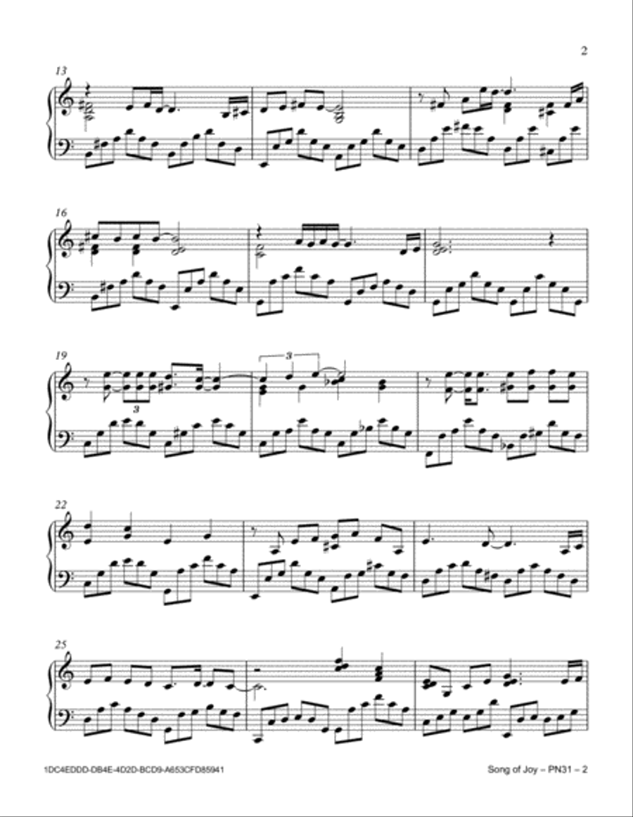 Song Of Joy Piano Solo scores gallery preview page 3