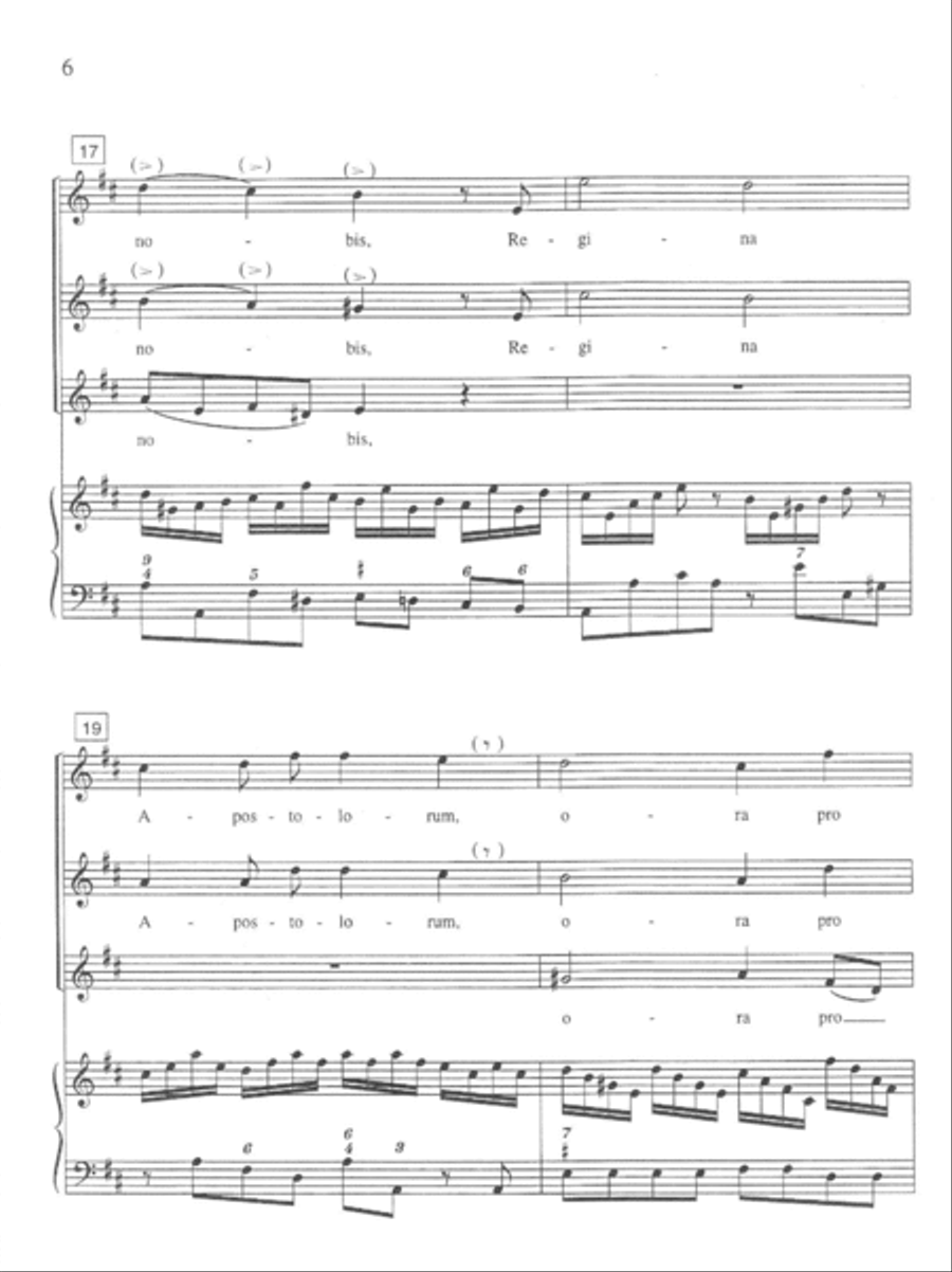 Regina Coeli from Litanie della Madonna SSA scores gallery preview page 9