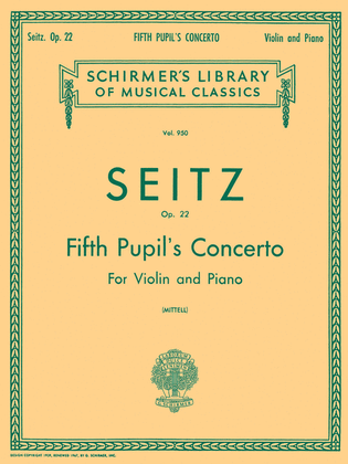 Book cover for Pupil's Concerto No. 5 in D, Op. 22