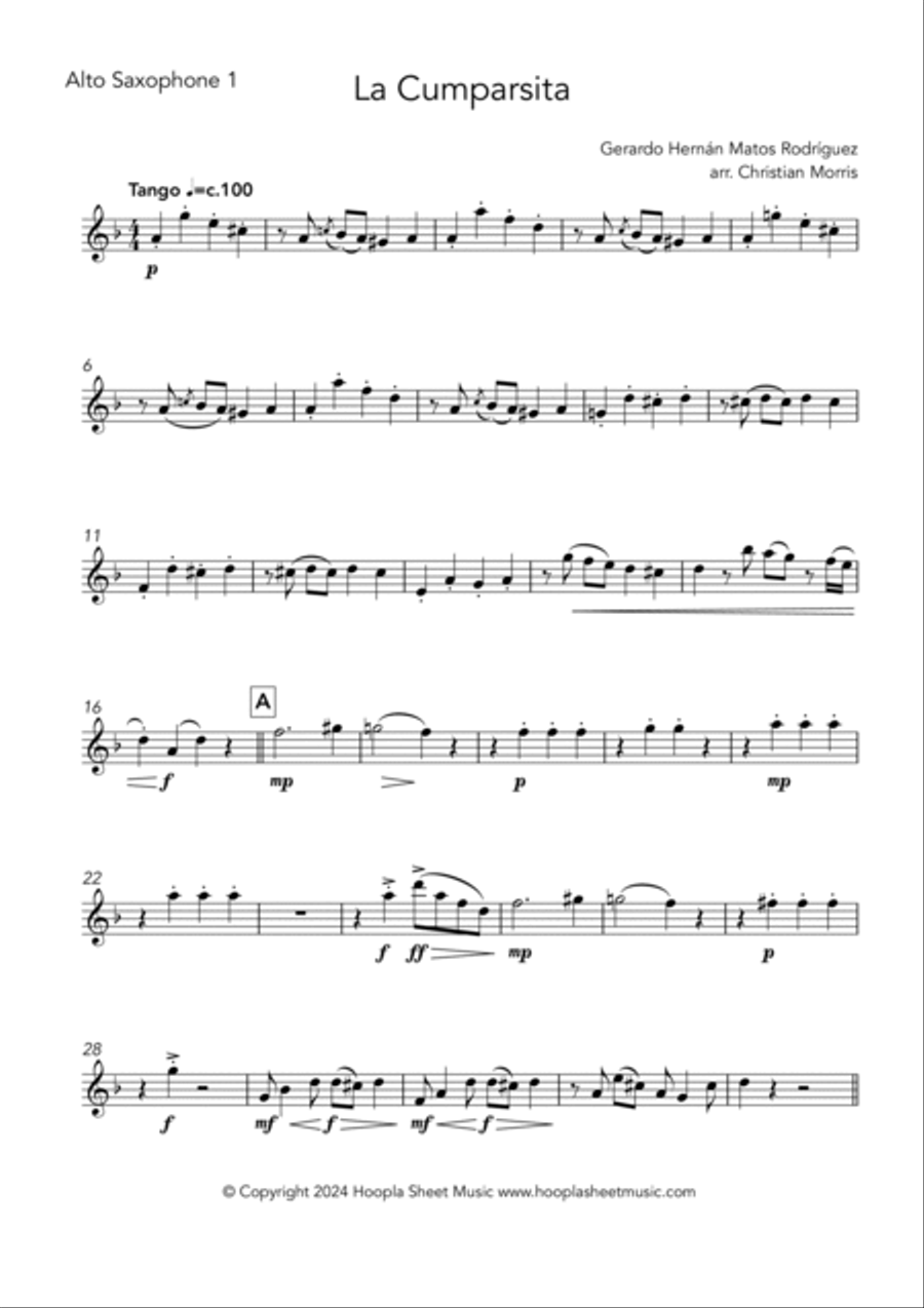 La Cumparsita Woodwind Trio scores gallery preview page 5