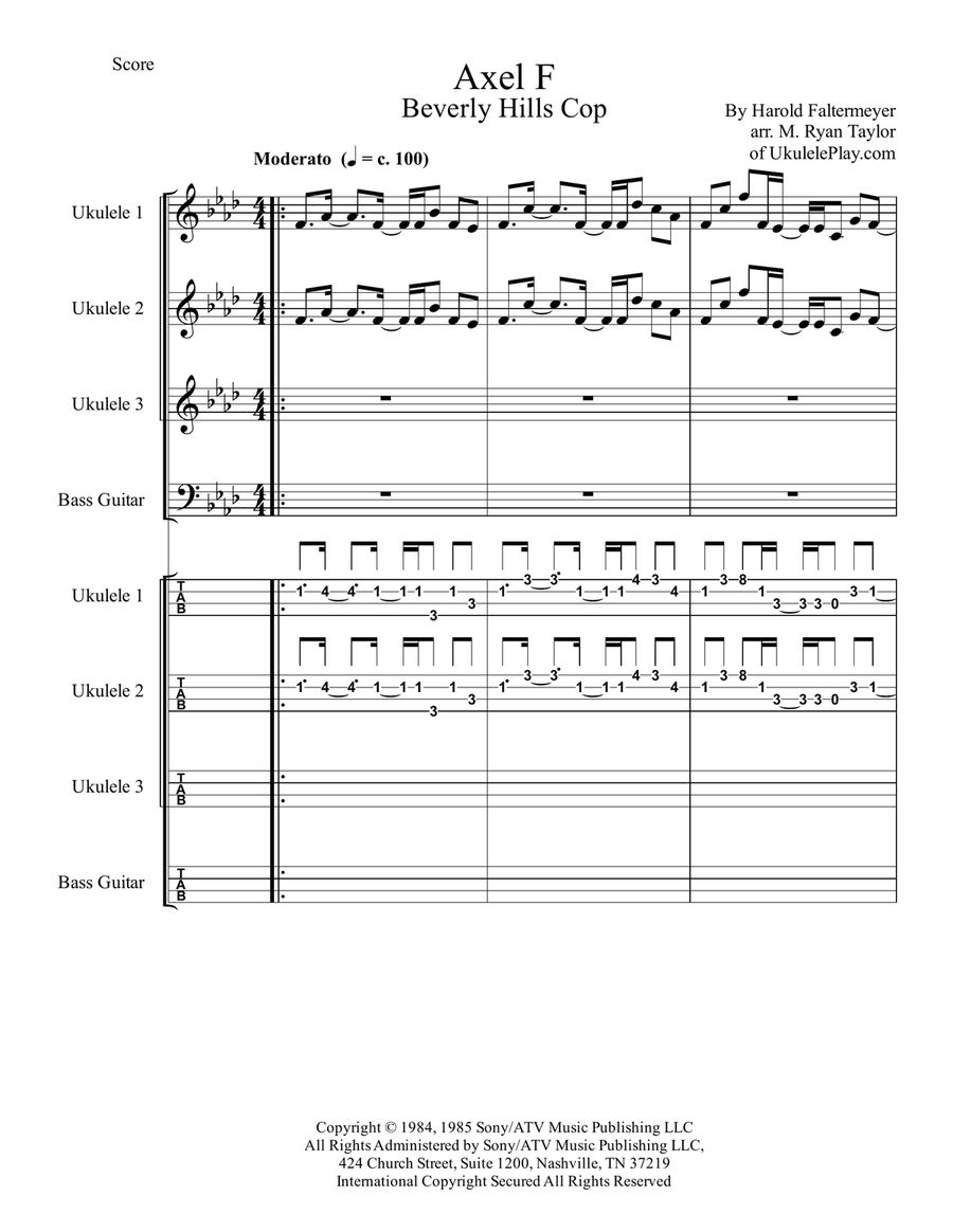 Axel F String Duet scores gallery preview page 1
