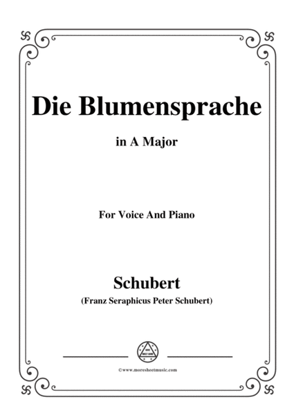 Schubert-Die Blumensprache,in A Major,Op.173 No.5,for Voice and Piano image number null