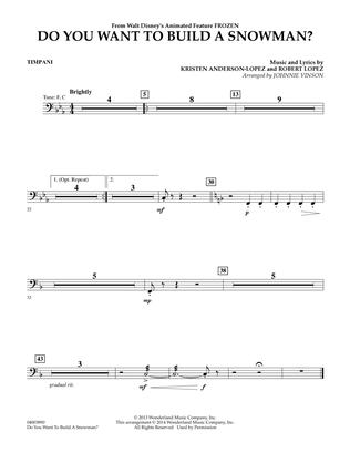 Do You Want to Build a Snowman? (from Frozen) (arr. Johnnie Vinson) - Timpani