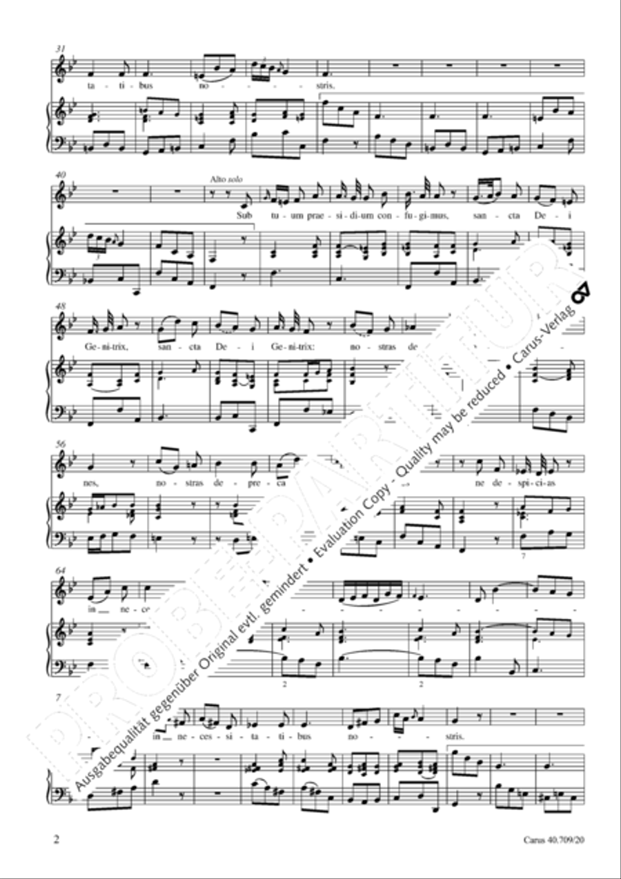 Sub tuum praesidium in B Sub tuum praesidium in B SA scores gallery preview page 3